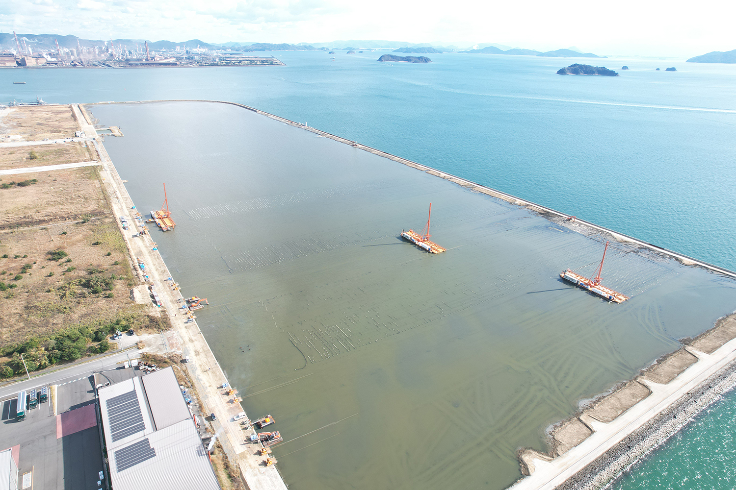 8-6 公共 港湾工事（浚渫土処分場 地盤改良工その6） | 天野産業株式